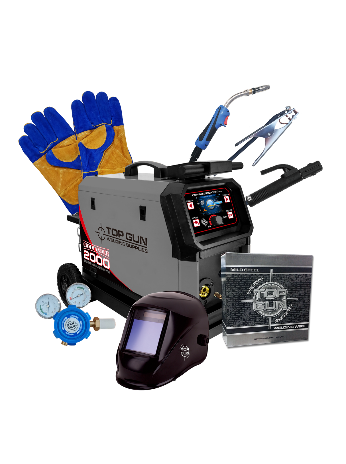 Commander 2000 Bundle Synergic Pulse Mig, AC/DC Tig & Stick Welder