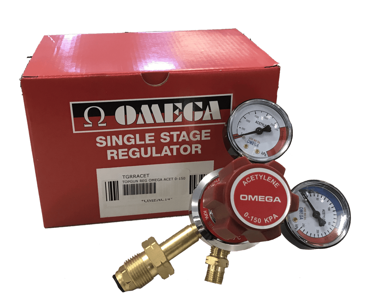 Topgun Omega Acetylene Twin Gauge Gas Regulator