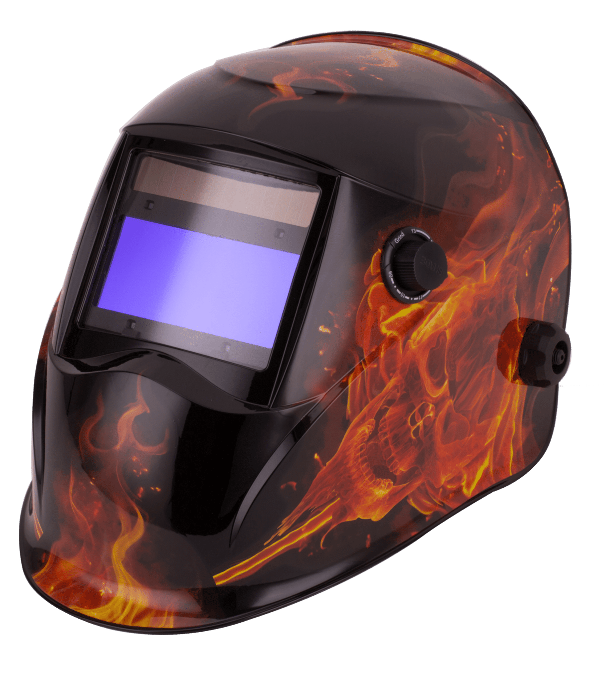 Topgun Warrior Auto-Darkening Welding Helmet Red Inferno