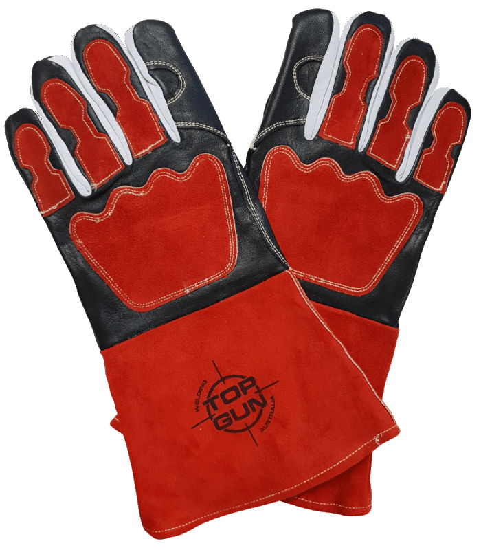 Top Gun Red/Black Premium MIG Welding Gloves