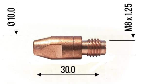 Topgun Contact Tip M8 MB36 Binzel PK 10