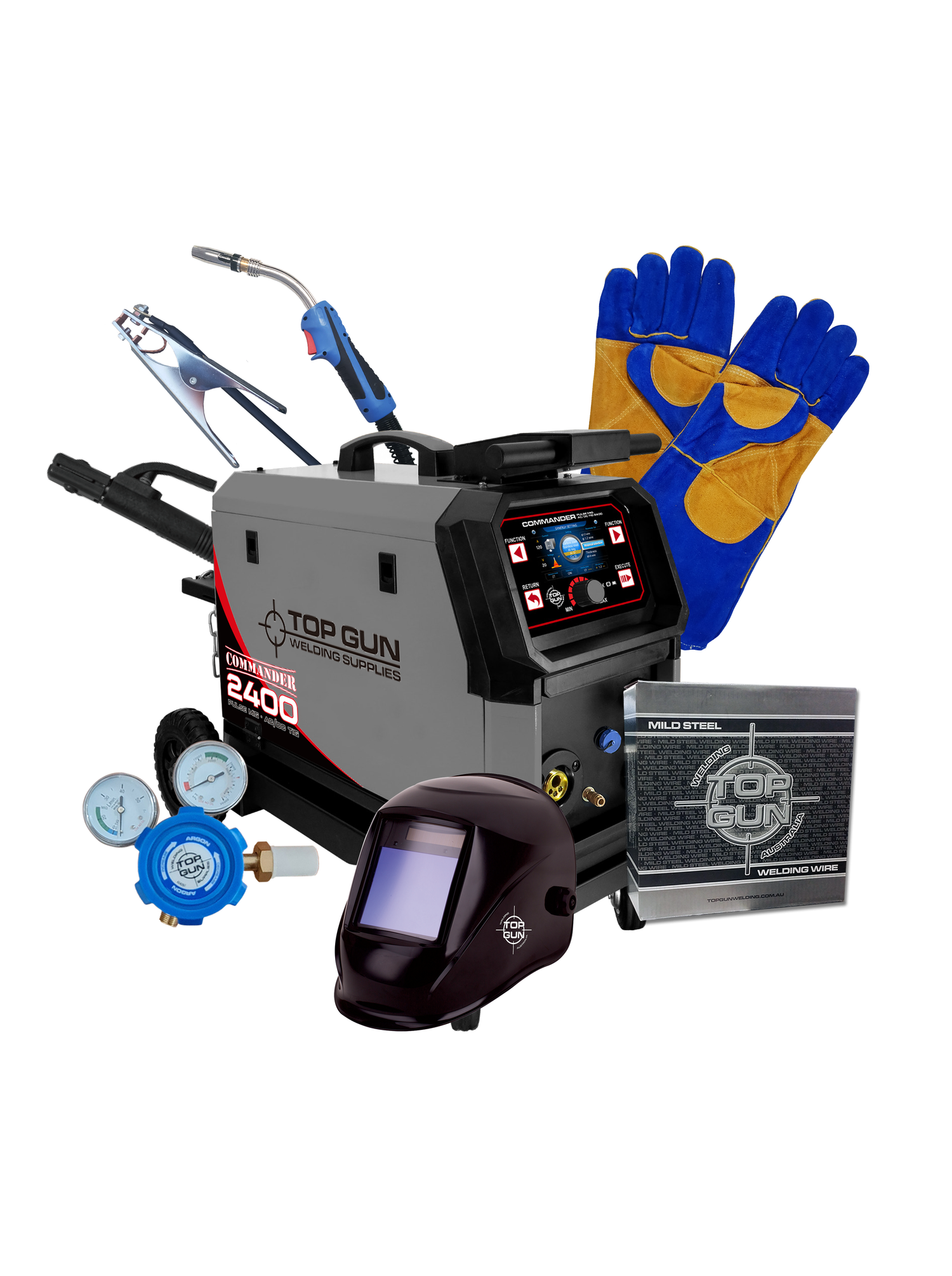 Commander 2400 Bundle Synergic Pulse Mig, AC/DC Tig & Stick Welder